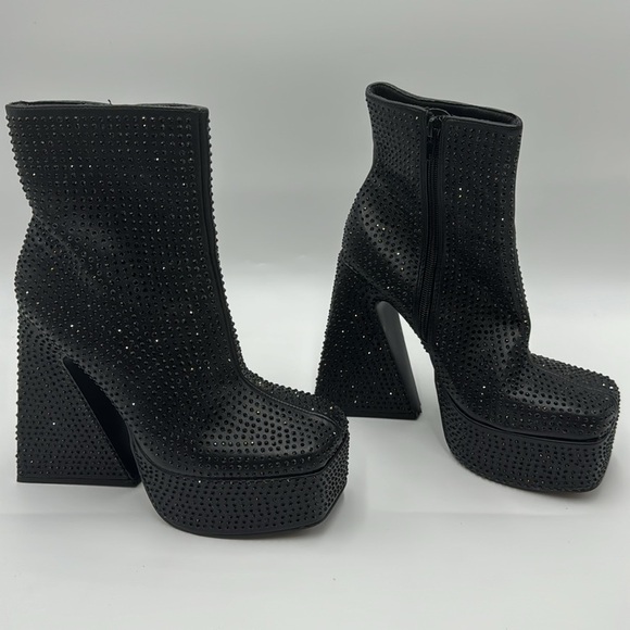 Public Desire Rhinestone Modular boots Approximate Size 8 1/2 - Picture 4 of 12